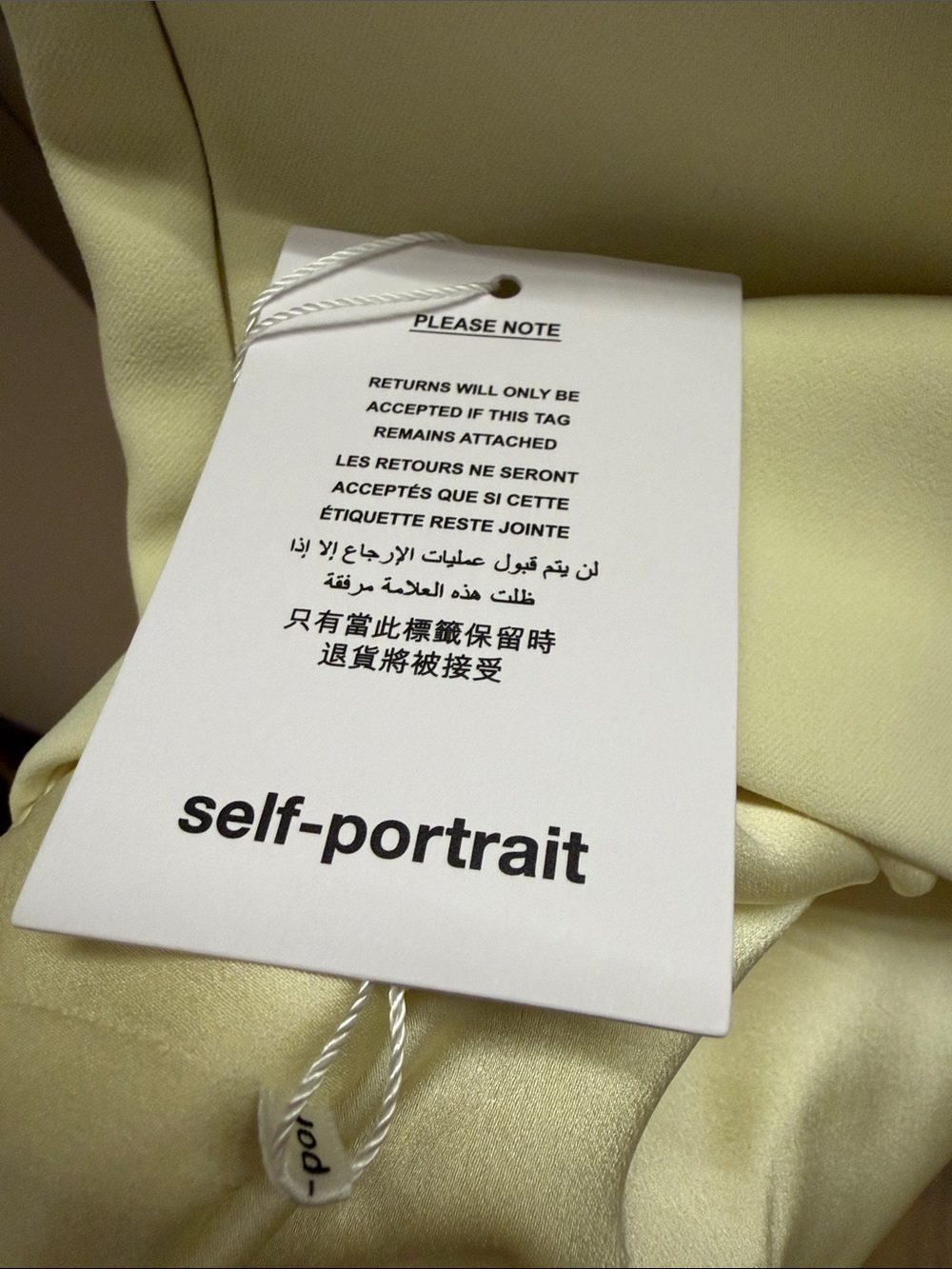 Self-Portrait Pale Yellow Embellished Mini Dress - Picture 12 of 13